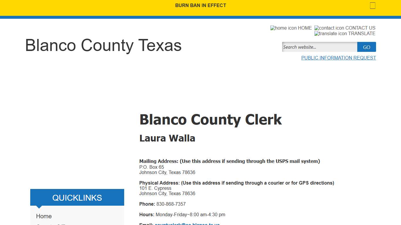 Blanco County, Texas